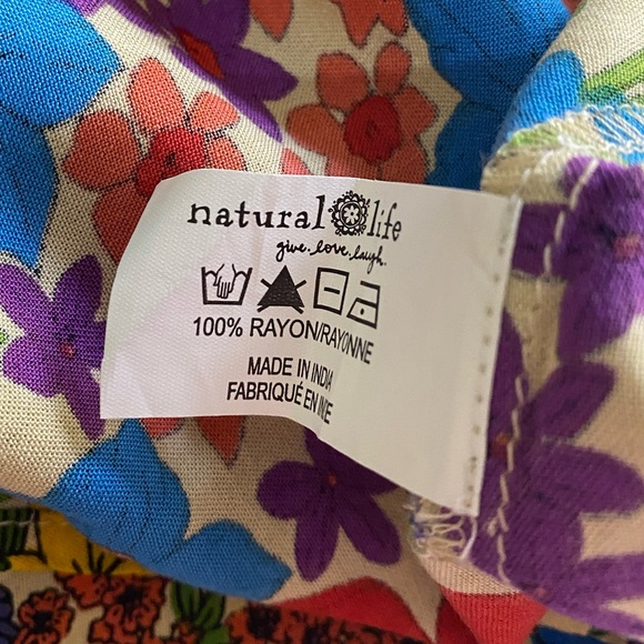 🆕 natural life Katie Colorful Floral Boho Cottagecore Sleeveless Maxi Dress M - Picture 6 of 10